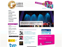 Tablet Screenshot of premiosdelamusica.com